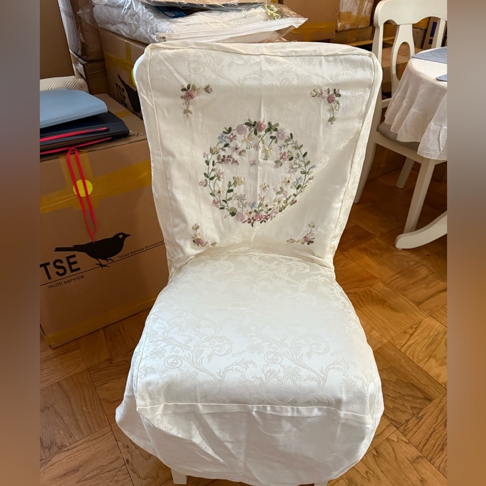 Embroidered chair covers